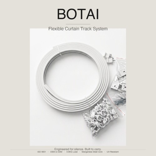 Modern Minimalist PVC U Shape Curtain Curved Track Hardware 6m Long Bendable Eco-Friendly Durable Heavy Duty Factory Ac