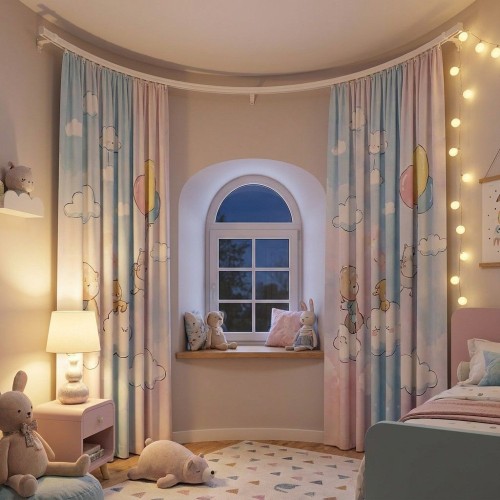 High Quality 4 Meters Long Modern White Bendable PP Plastic DIY Curtain Track Wall Brackets Accessories Living Room Bot