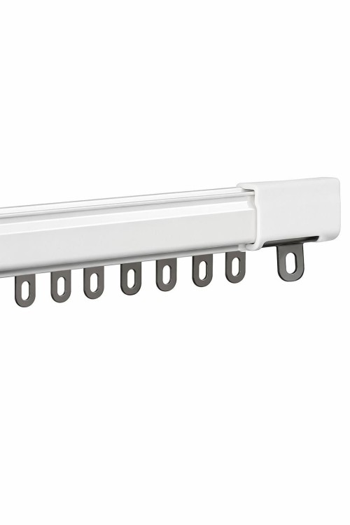 Roman Rod Aluminum Alloy Silent Smooth Curtain Track, 28mm Thick Wall Ceiling Mount Single Double Sliding Rail