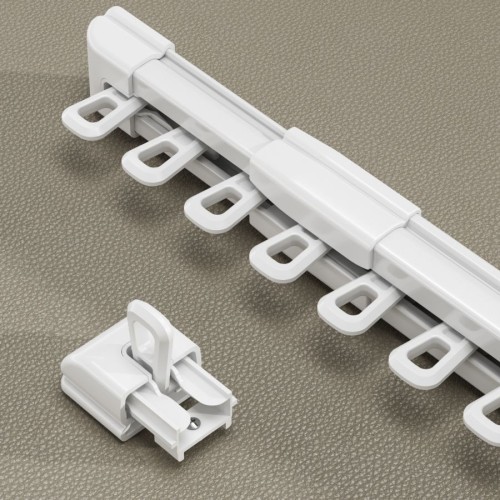 DIY Installation Free Telescopic Aluminum Curtain Rail Track, No Cutting Tools Required Silent Smooth Adjustable