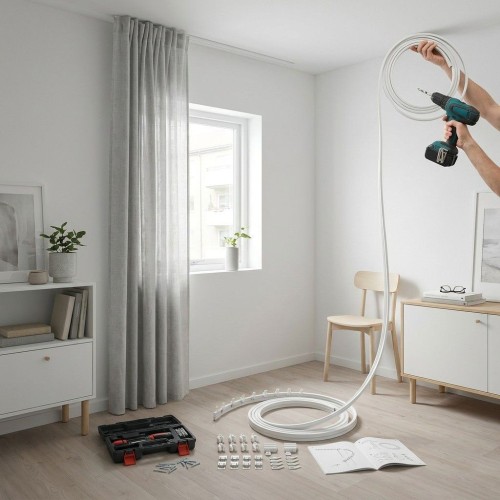 High Quality 4 Meters Long Modern White Bendable PP Plastic DIY Curtain Track Wall Brackets Accessories Living Room Bot