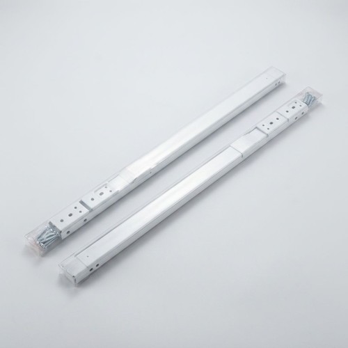 Modern Style Telescopic Curtain Rod Pole Black, Aluminum No Cut Silent Smooth Adjustable 0.65-5.1M Wall Ceiling Mount P