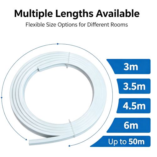 Minimalist Modern Eco-Friendly PVC Heavy Duty Household Curtain Curved Track Hardware 6m Long Bendable Accessories Wall