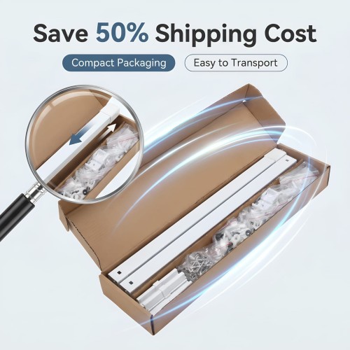 White Self-locking Modular Aluminum Alloy Curtain Tracks Botai BT-208 Modern Design Worldwide Shipping