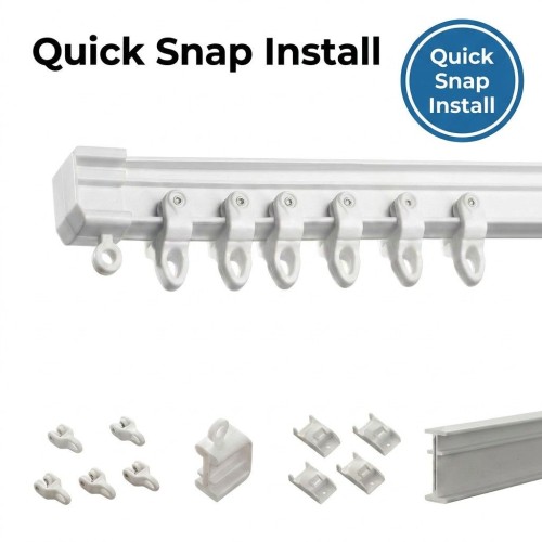 High Quality 4 Meters Long Modern White Bendable PP Plastic DIY Curtain Track Wall Brackets Accessories Living Room Bot