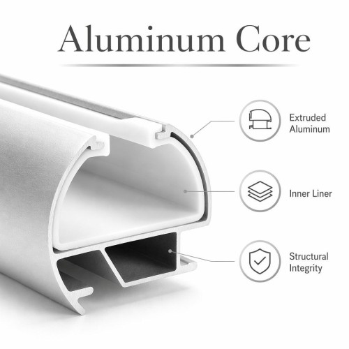 Silent Smooth Sliding Curtain Track Aluminum Alloy Roman Rod 28mm Thick Wall Ceiling Mount