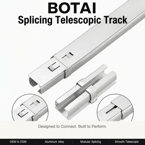 Modern Modular Aluminum Alloy Telescopic Curtain Rails for Home Decoration